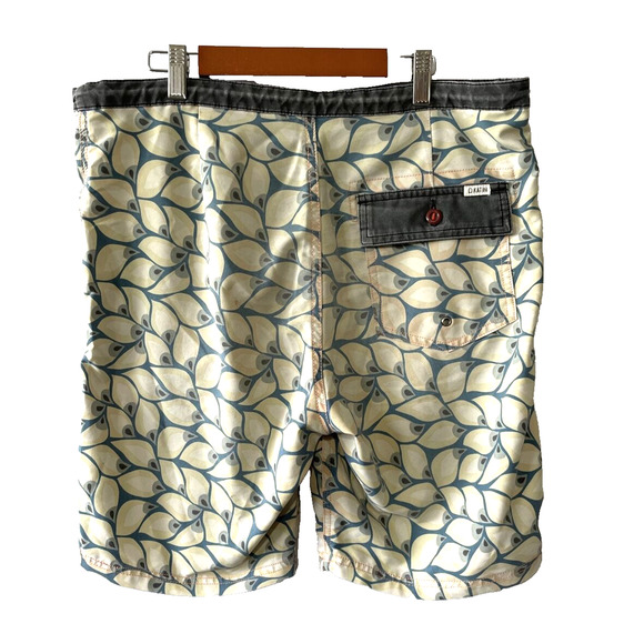 Katin USA Surf Co. Board Shorts Mens Size 32 Surfing Swim Trunks Gray Blue - Picture 3 of 13